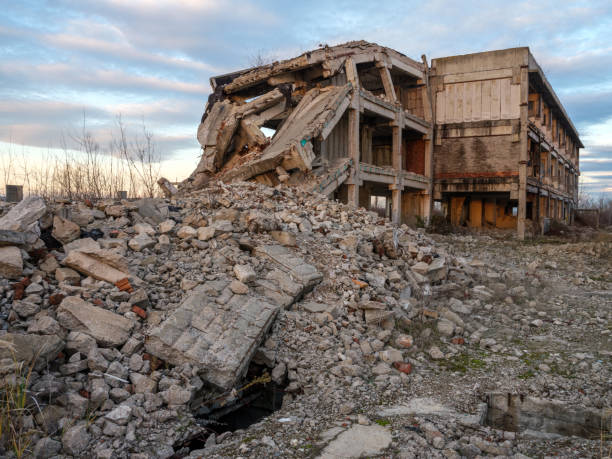 istock Industrial ruins at sunset 901315730