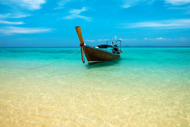 istock Long tail boat tropical beach, Krabi, Thailand 901317948