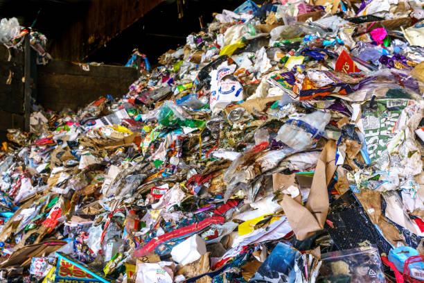 istock Close Up of a Recycling Mountain with some contamination. 901318726