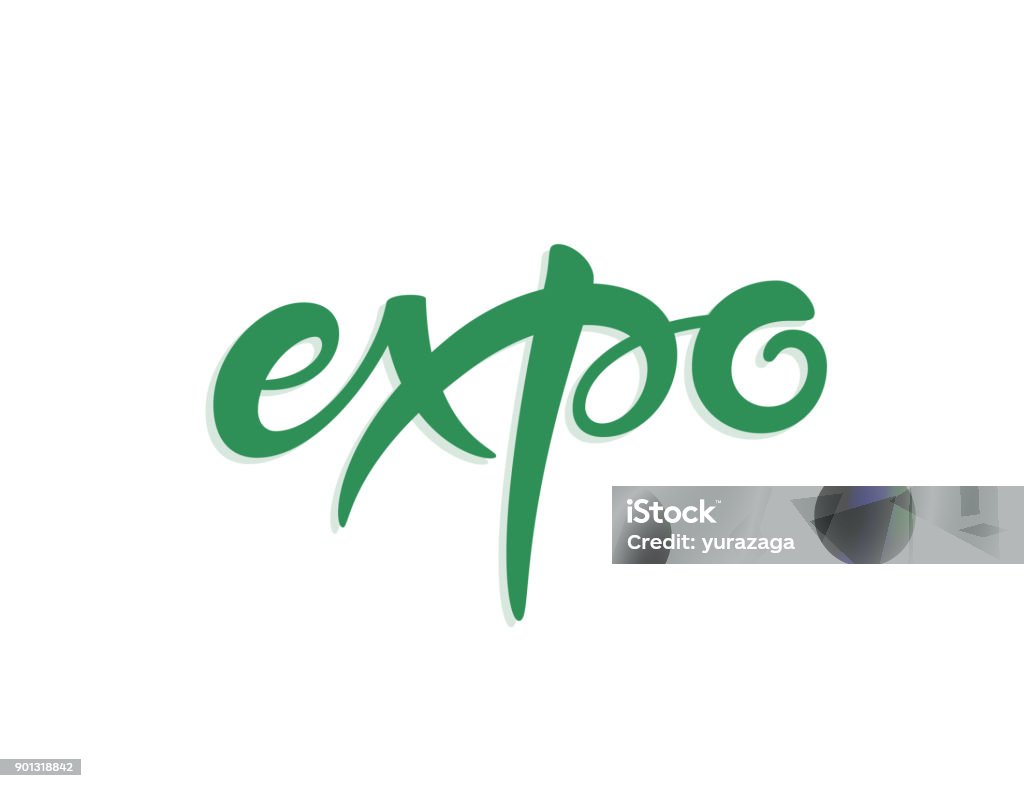 Expo Lettering Expo Text Lettering Vector Inscription Stock Illustration - Download ...