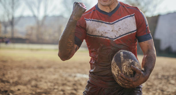 istock Dirty Rugby player celebrating 901324064