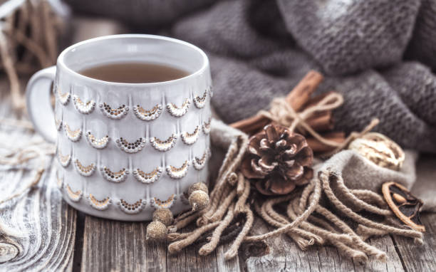 istock cozy cup of tea on a wooden background 901324066