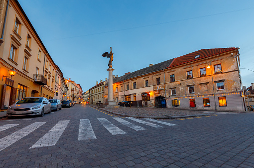 Central square in the historic area of Uzupis. Vilnius. Lithuania.