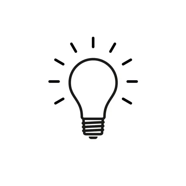 Vector illustration of bulb icon stock vector illustration flat design