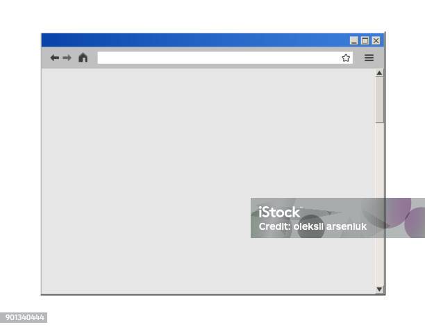 Retro Desktop Browser Stock Illustration - Download Image Now - Old, Computer, Window