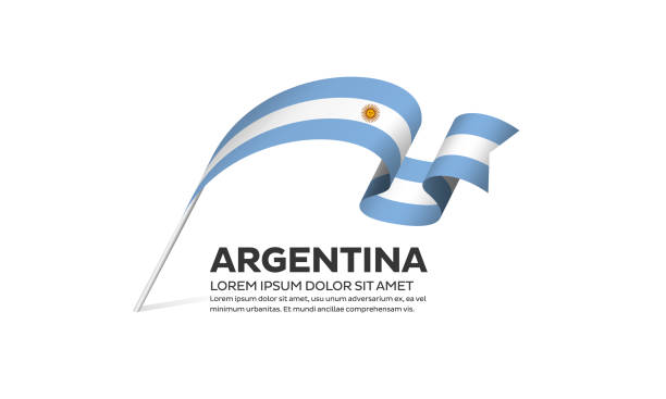 Argentina flag on a white background country, flag, welcome, vector argentinian flag stock illustrations