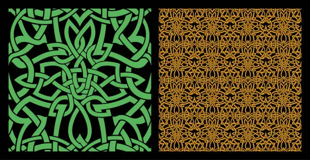 Vector illustration of Complex seamless celtic pattern