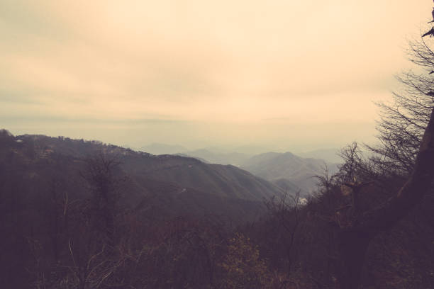istock Hazy mountain view in China 901358124