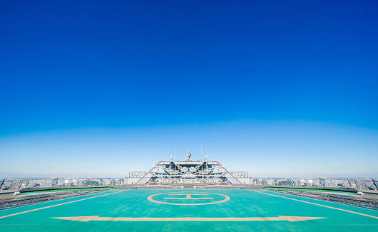 Helipad on roof of the building