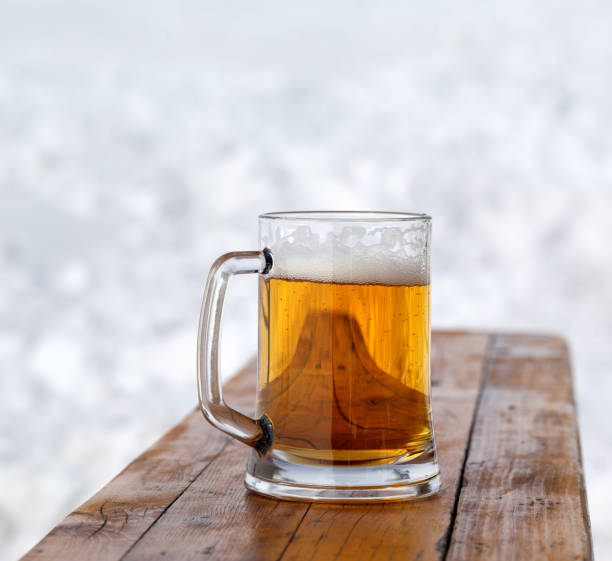 Photo of Glass mug with fresh cold beer