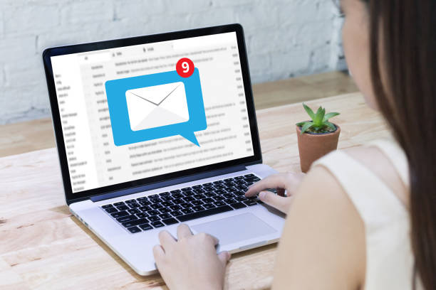 istock Mail Communication Connection message to mailing contacts phone Global Letters Concept 901374160