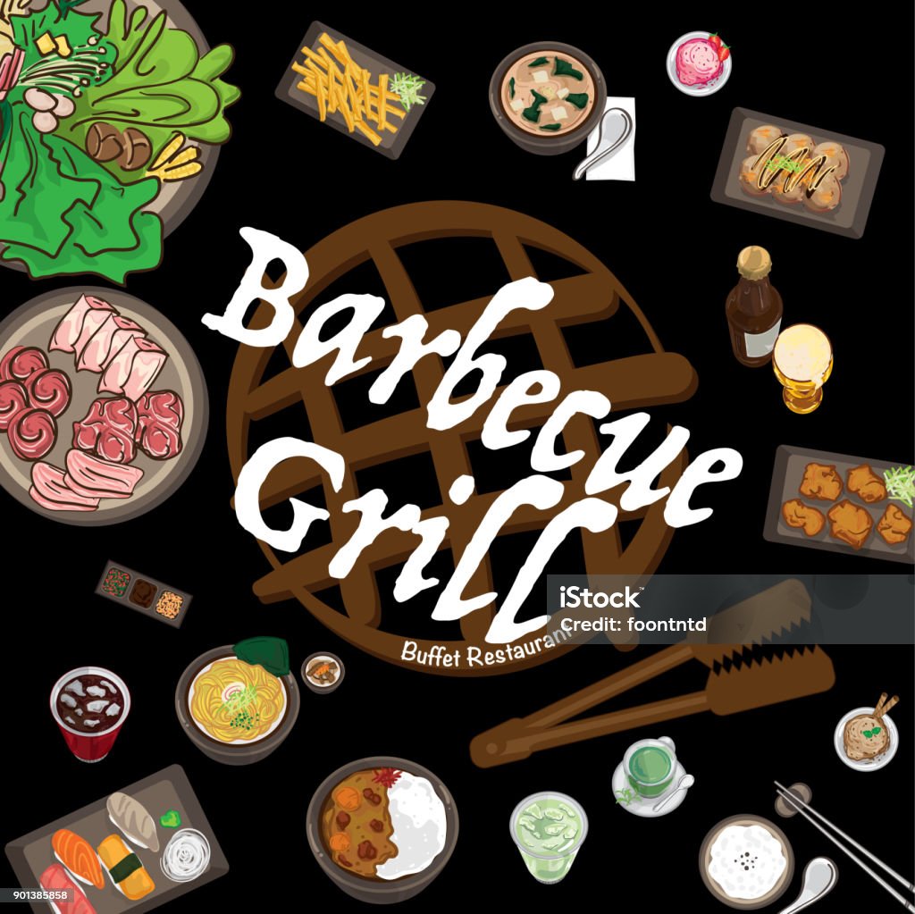 Barbecue Menu Design Graphics Menu Barbecue Grill Restaurant Template Design Graphic Objects Stock ...