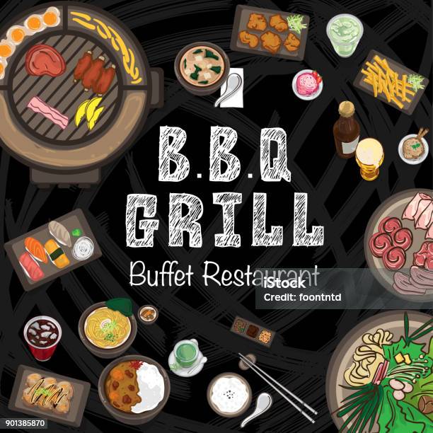 Barbecue Menu Design Graphics Menu Barbecue Grill Restaurant Template Design Graphic Objects Stock ...