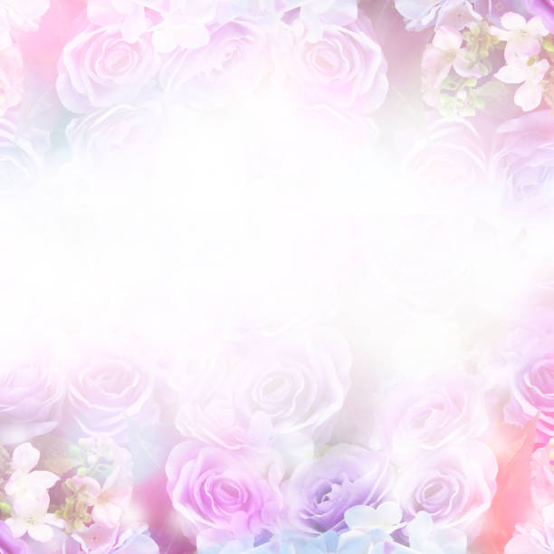 istock Floral abstract pastel background with copy space. 901386572