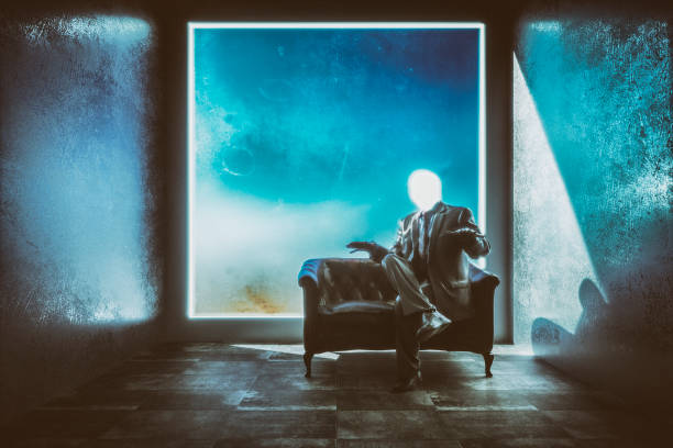 istock Abstract senior businessman with bright ideas 901397856