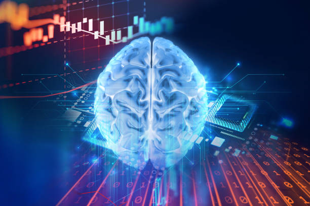 istock 3d illustration of human brain on technology background. 901400540