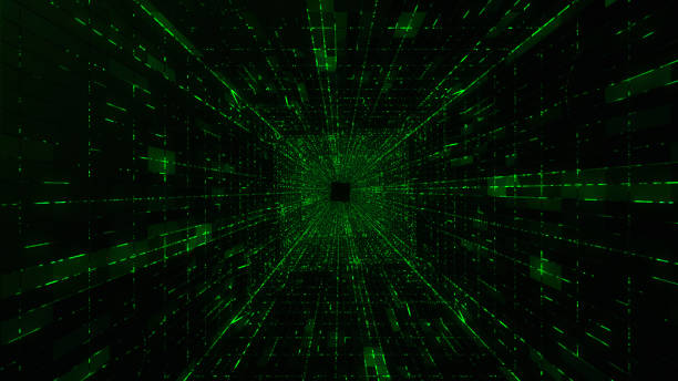 istock Abstract Data Flowing in Futuristic Fiber Optic Tunnel, Technology Background 901401494