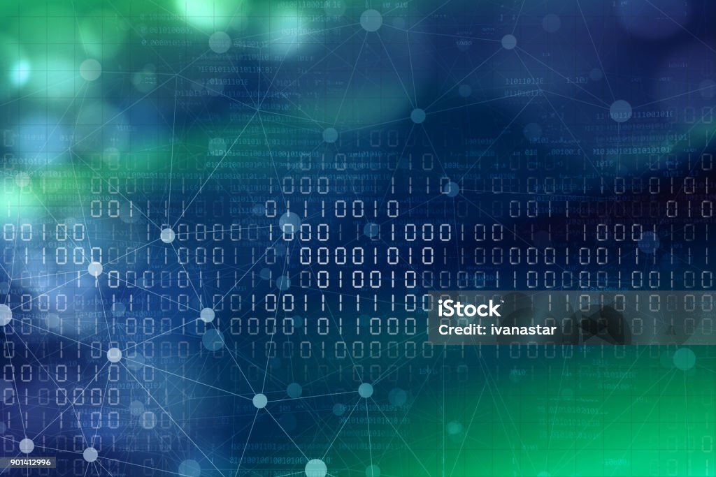 Cyber Internet Abstract Background Blue Green Modern technology background Backgrounds Stock Photo