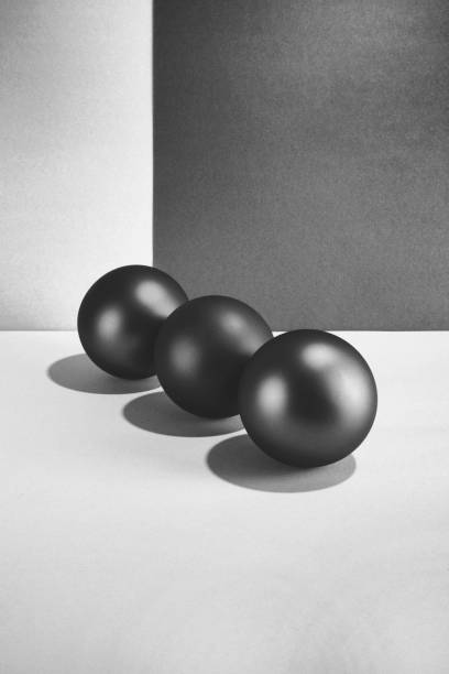 istock Abstract black and white still-life with balls 901424172
