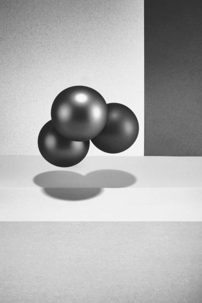 istock Abstract black and white still-life with balls 901424180