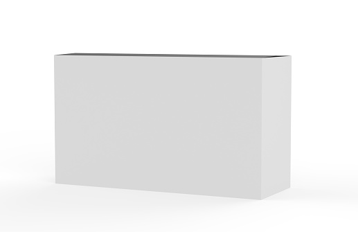 Rectangular Inner Box White White Rectangle Packaging Box Stock Photo - Download Image Now - Blank ...