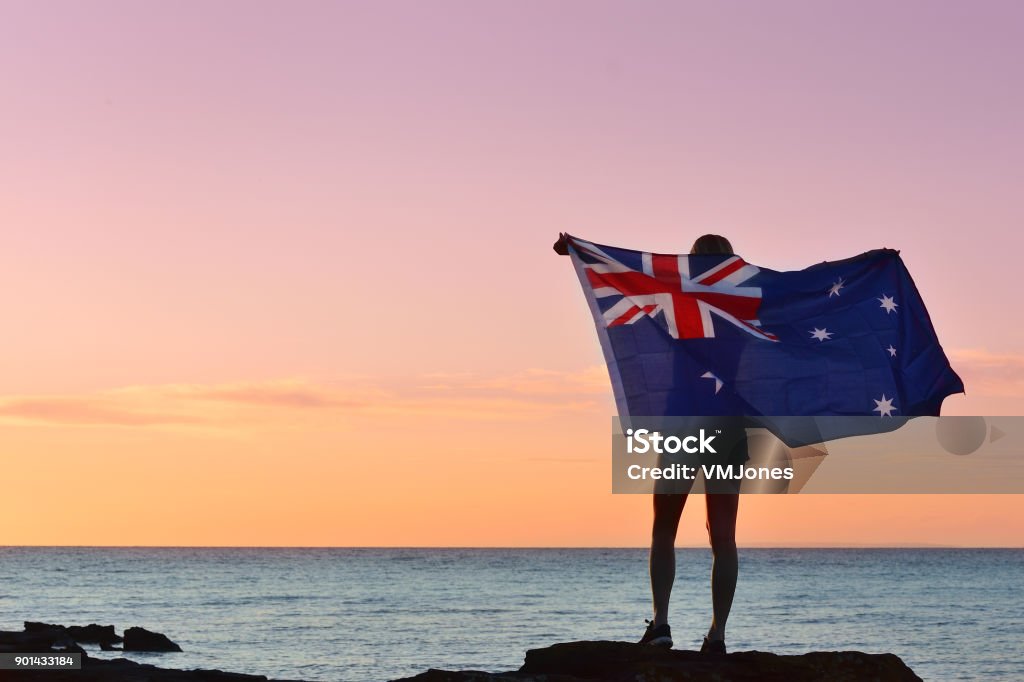 Australien Tag Flagge - Lizenzfrei Australien-Tag Stock-Foto