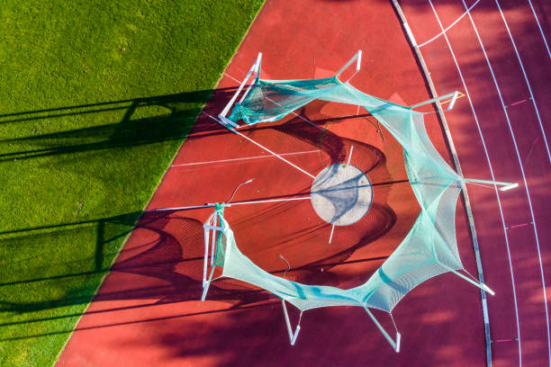 istock arial view of discus in track and field 901437044