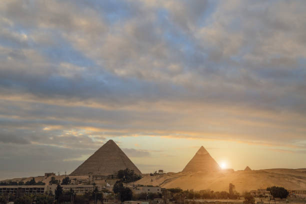 istock two of the pyramids  in Cairo, Egypt 901437238