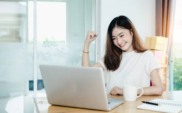istock Girl with own bussiness. 901444082
