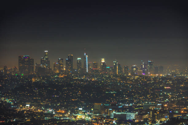istock Los Angeles skyline at night 901445486