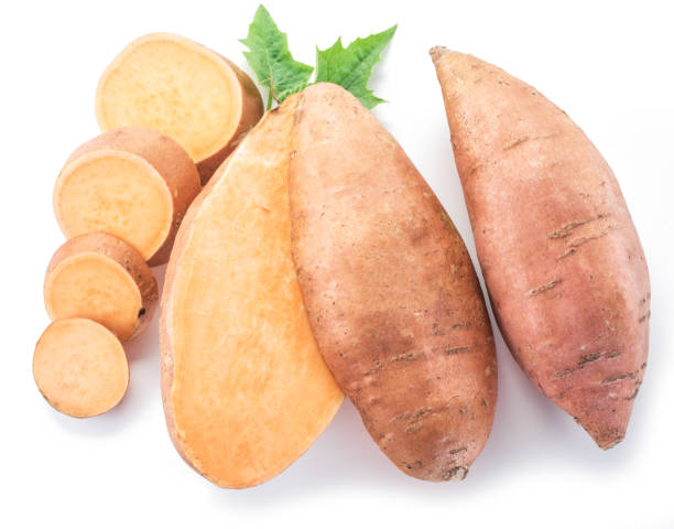 istock Sweet potato. Isolated on a white background. 901449374