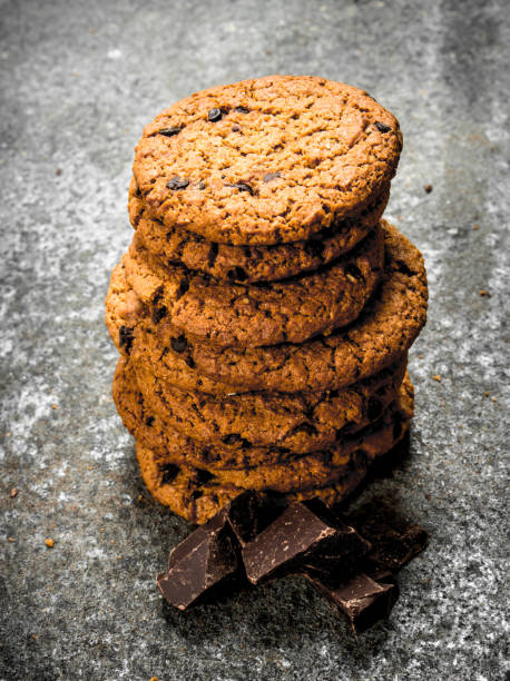 istock Oatmeal cookies with chunks of chocolate. 901449648