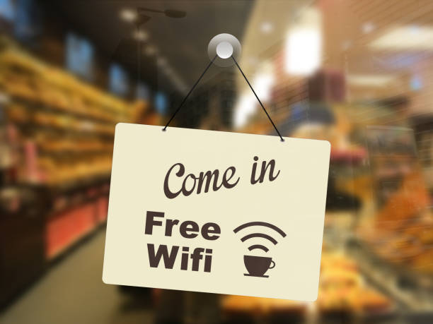 Store open sign free wifi internet