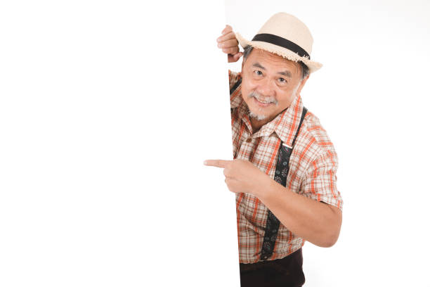 istock Senior man wearing a plaid shirt making 901456632