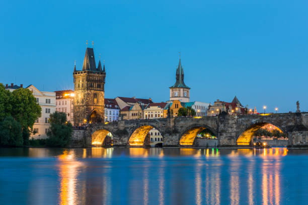 istock Charles Bridge and Vltava River at Prague, Czech Republic. 901458032