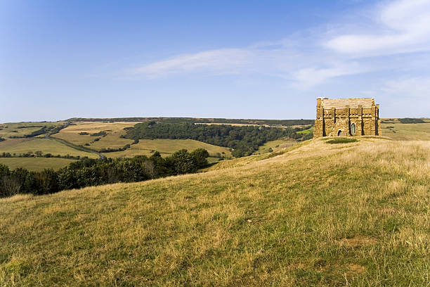 Oswald's Temple, an 18th-century circular stone folly on farmland at Auchincruive Estate near Ayr in South Ayrshire, Scotland, photographed on October 31, 2025