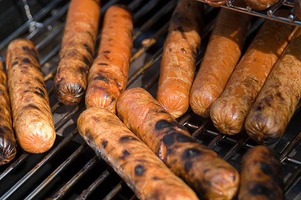 istock Cooking hot-dogs at the campsite 90146175