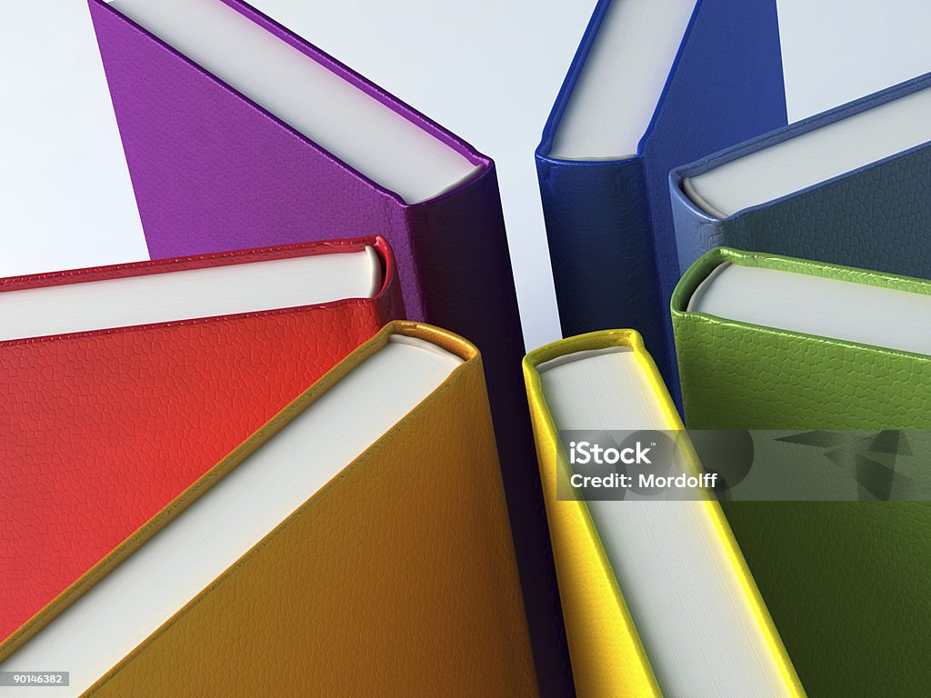 Arcobaleno star di libri - Foto stock royalty-free di Annuario