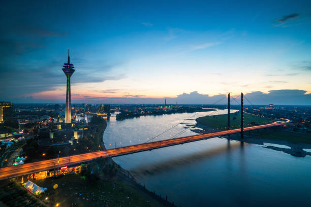 Düsseldorf Media Harbour in Germany stock photo