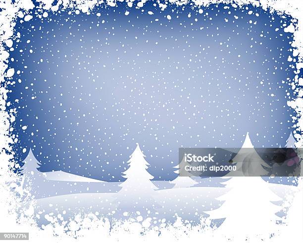 Зимний Пейзаж — стоковая векторная графика и другие изображения на тему Блестящий - Блестящий, Время года, Горизонтальный