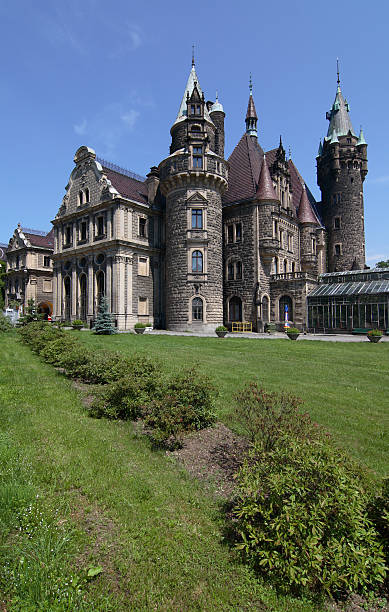 Castle in Moszna stock photo