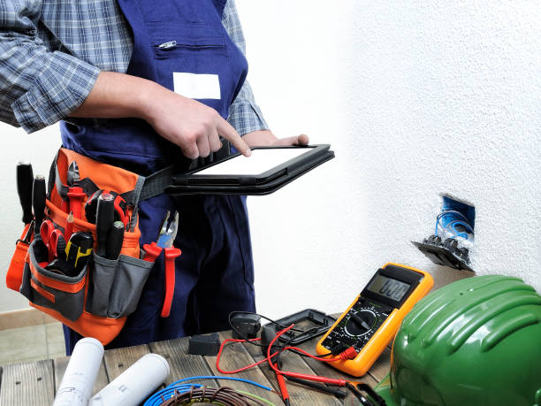 istock Young electrician working in a residential electrical installation 901478510