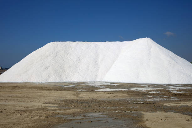 Salt Production at Marsala on Sicily. Italy