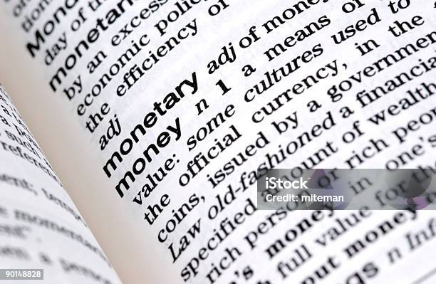 Wörterbuchdefinition Geld Stockfoto und mehr Bilder von Alphabet - Alphabet, Ausdrucken, Aussprache