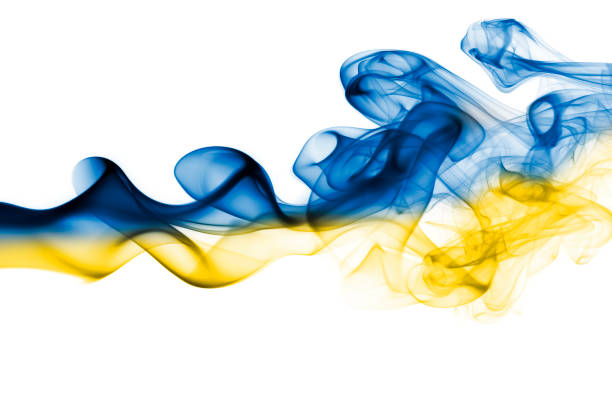 istock Ukraine national smoke flag 901488848