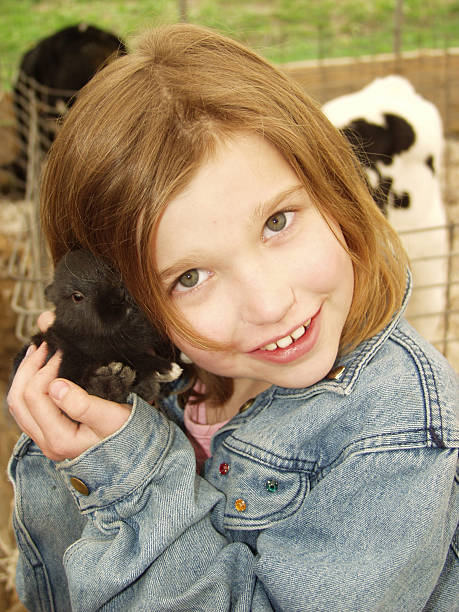 istock Girl with Bunny 90149031