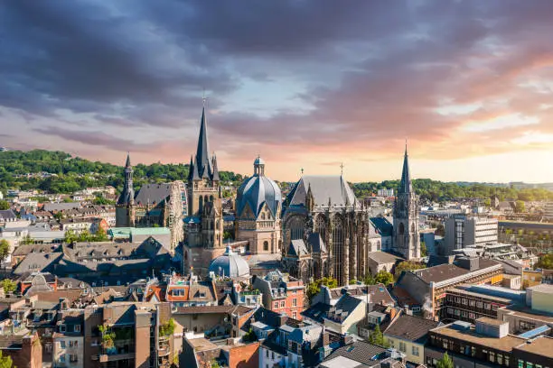 the city of Aachen. Most western town in Germany and home of Kaiser Karl, Charlemagne.