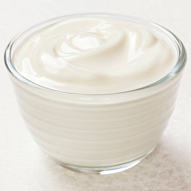 istock Yoghurt in a Glass Bowl on White 901492694