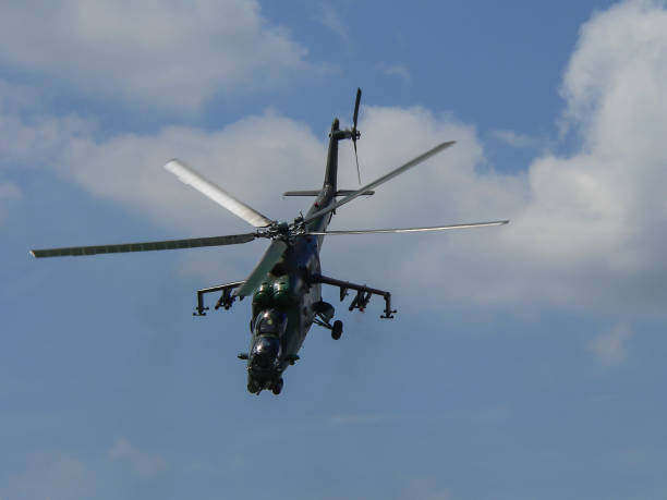 istock Majestic army helicopter on sunny day 901492846