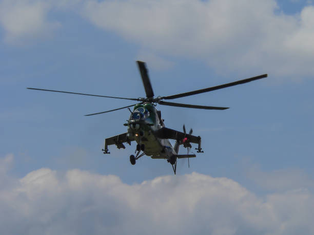 istock Majestic army helicopter on sunny day 901493282